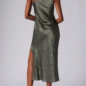 Equipment "Aurore" asymmetric crinkled midi dress